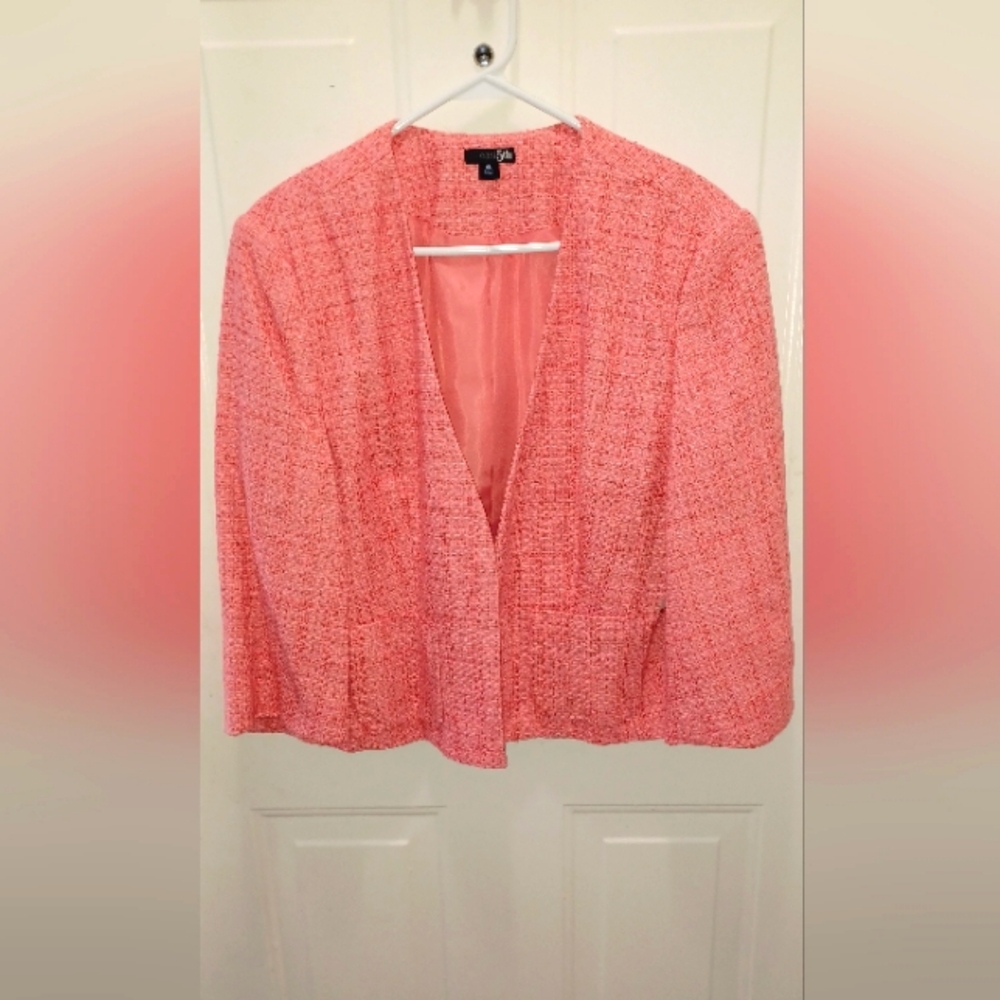 Women's Coral Tweed Jacket